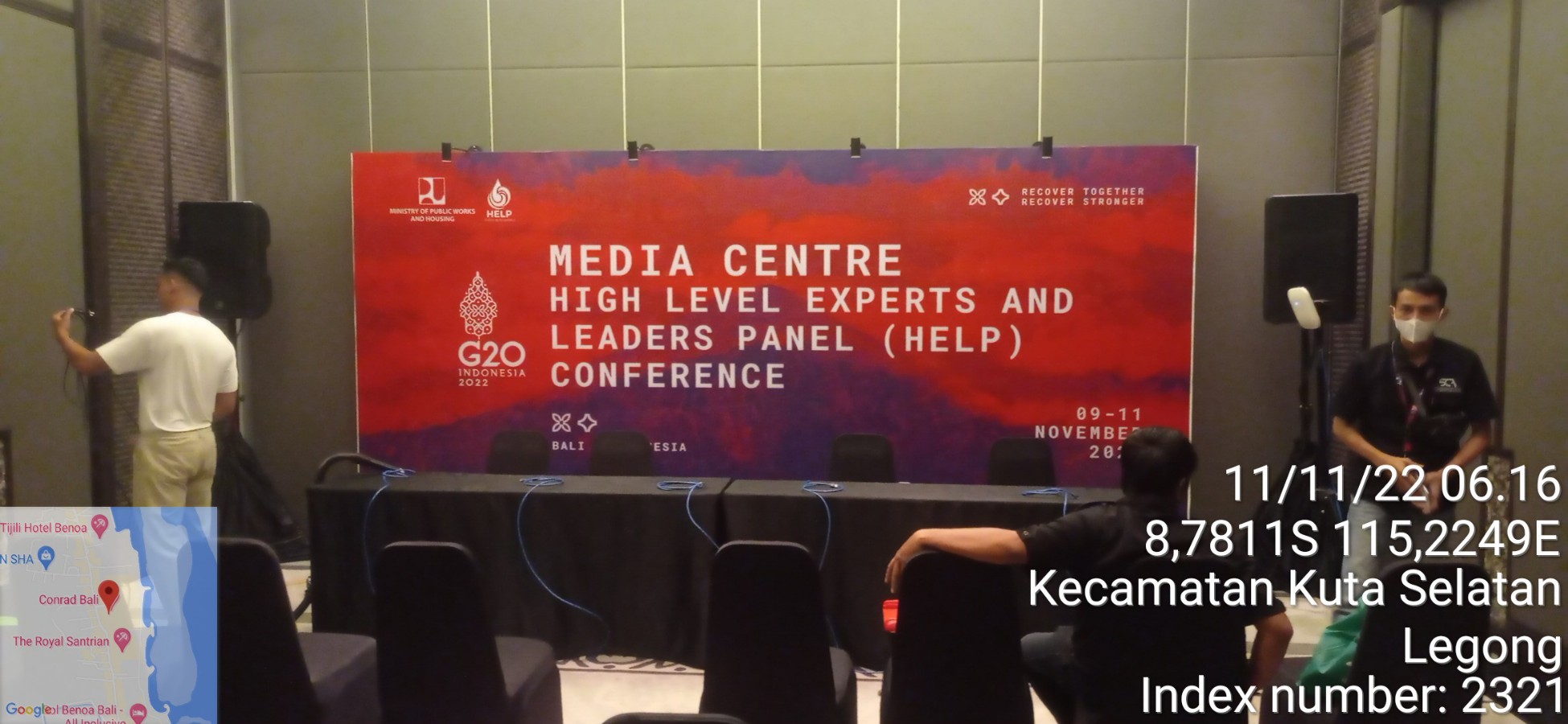 Media Centre konferensi HELP G20 di Bali