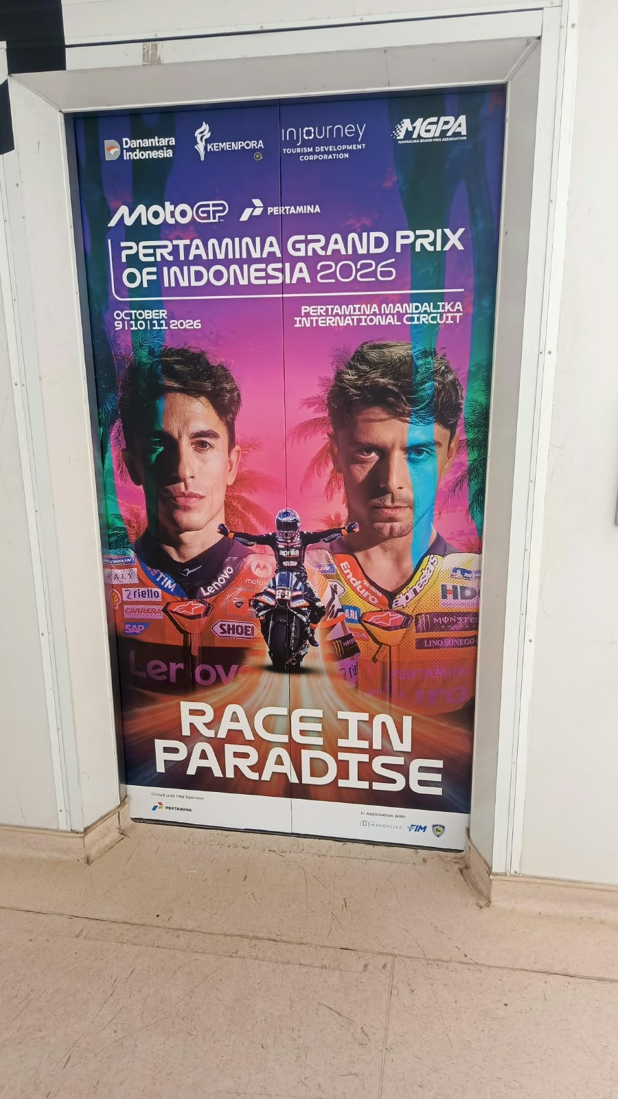 Poster Pertamina Grand Prix of Indonesia 2026 di Mandalika