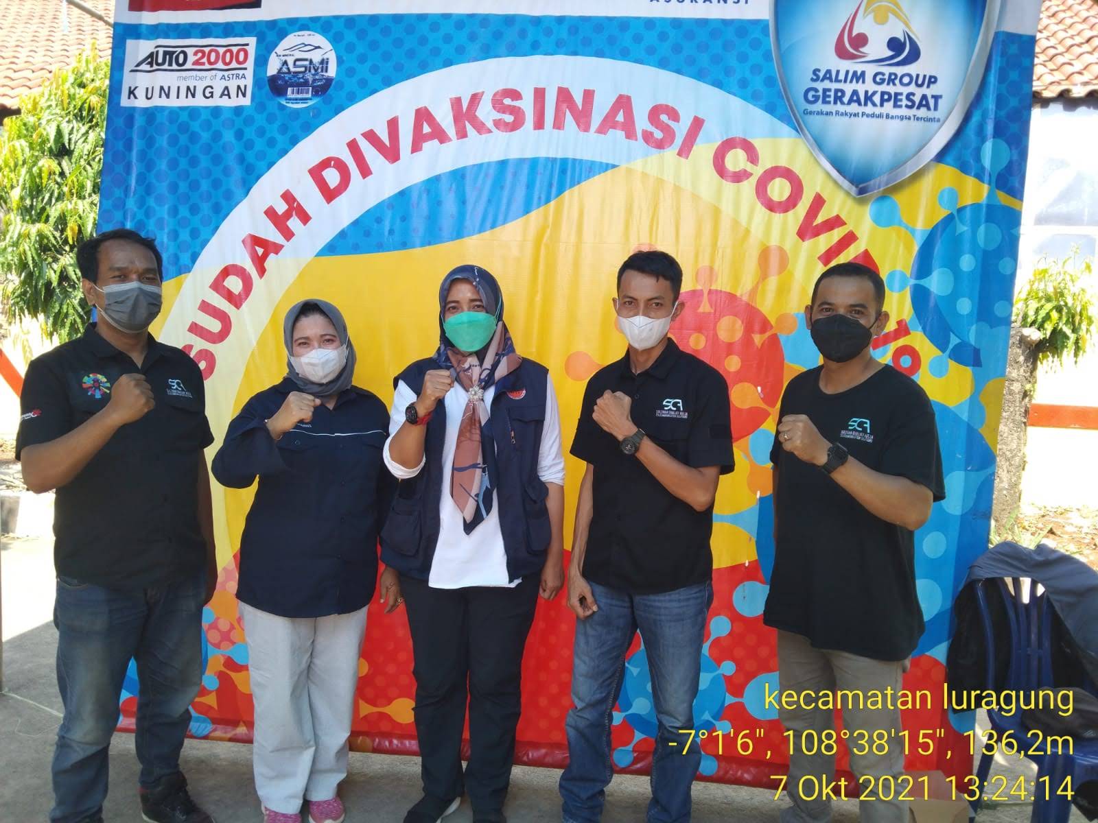 Tim SCA pada kegiatan vaksinasi Salim Group di Kuningan